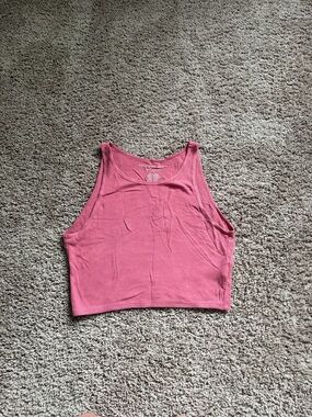 American Eagle Outfitters Ribbed Mauve Crop Tank